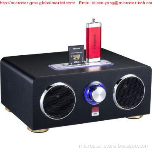 Portable Wooden Case 2.0 Speaker ADW-014FM